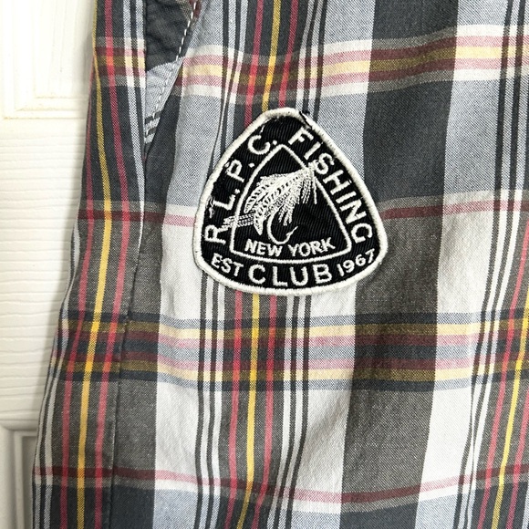 Polo Ralph Lauren VTG 90’s Fishing and Hunting Patch Plaid Shorts Mens 33 - Picture 2 of 10